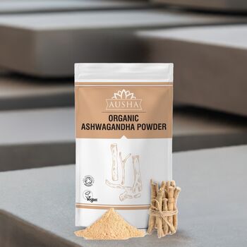 Ausha Organic Ashwagandha Powder 250g Stress Anxiety Energy, 10 of 12