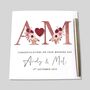 Personalised Wedding Day Card Pink, thumbnail 2 of 4
