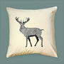 Red Stag Cushion Cover, thumbnail 1 of 3