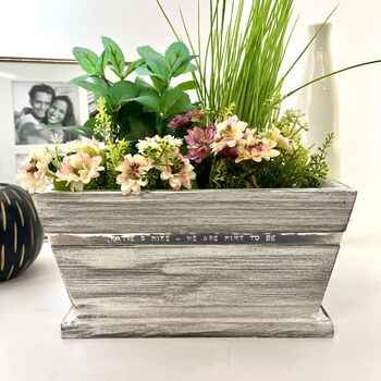 Personalised Wooden Pot Planter, 3 of 8