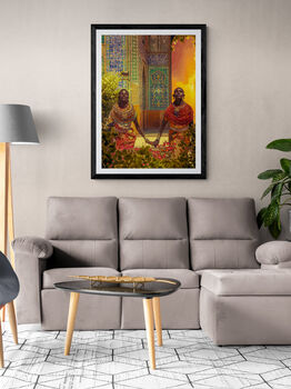 Africa Couple In Love Wall Art, 7 of 12