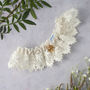 Personalised Blush Or Ivory Lace Wedding Garter, thumbnail 4 of 7