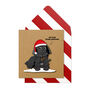 Handmade Christmas Darth Vader Pug Funny Personalised Greeting Card, thumbnail 1 of 4