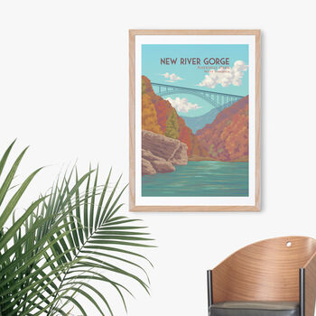 New River Gorge National Park Travel Poster Art Print, 3 of 7