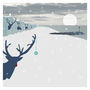 Beach Inspired Christmas Card Reindeer In Beach Huts, thumbnail 2 of 2