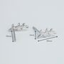 Sterling Silver Curved Branch Stud Earrings, thumbnail 4 of 5