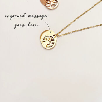 Personalised 'Tree Of Life' Engraved Necklace, 4 of 7