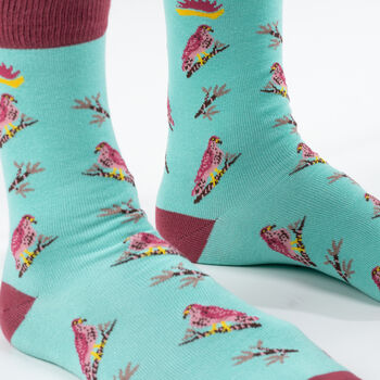 Bamboo Socks | Sparrowhawk Socks | Bird Socks | Gift, 3 of 3