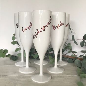 Personalised Champagne Flutes Perfect For Hen Party, 2 of 6