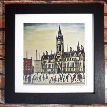 Framed 'Manchester Town Hall' Print. Lowry Style, 3 of 3