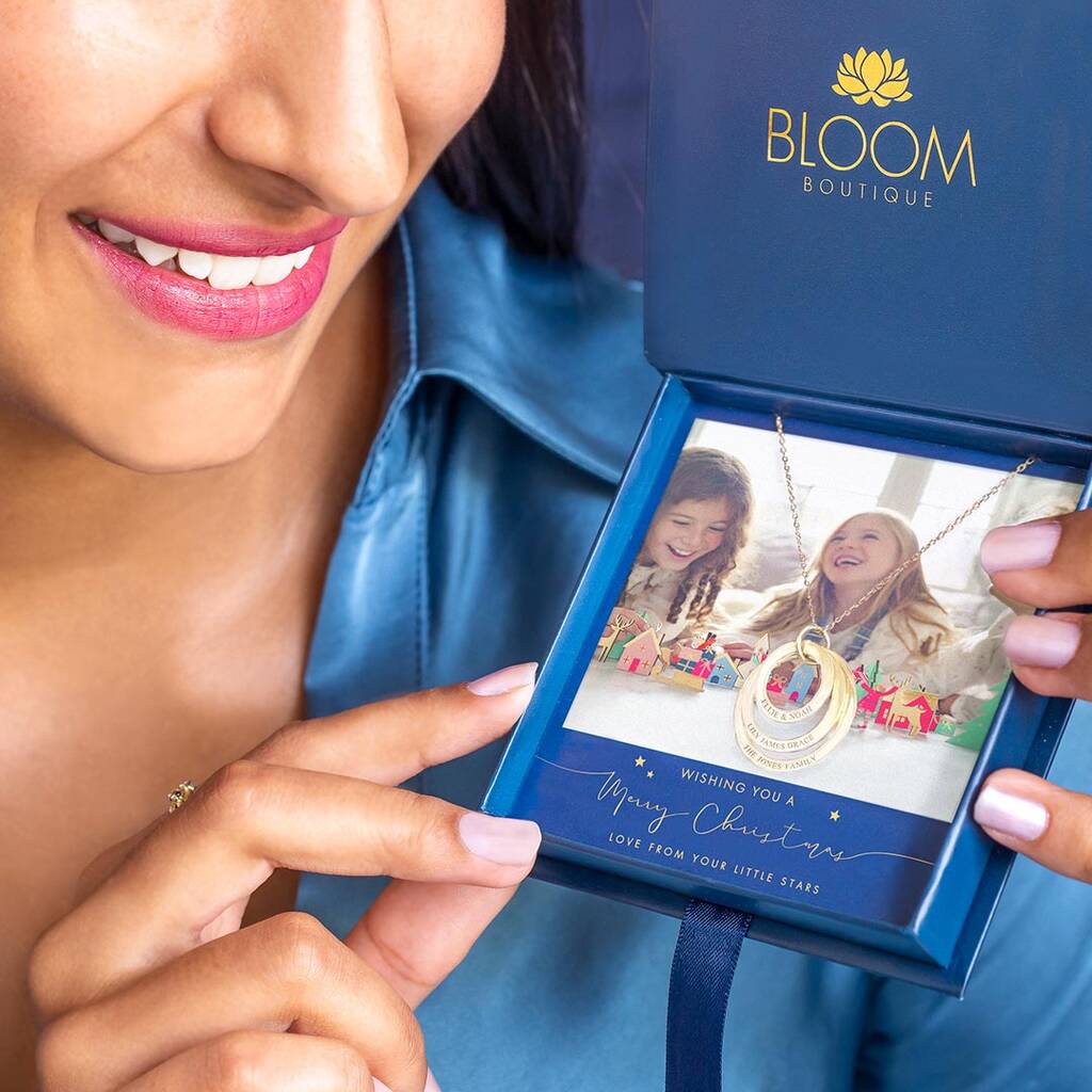 Personalised Triple Eternal Ring Necklace Gift Set By Bloom Boutique