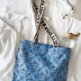 Cashmere Blue Skull Shopper Tote Bag By Xander Kostroma, thumbnail 1 of 3