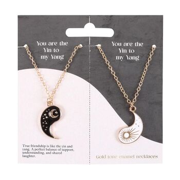 Pair Of Yin Yang Best Friend Pendant Necklaces, 2 of 3