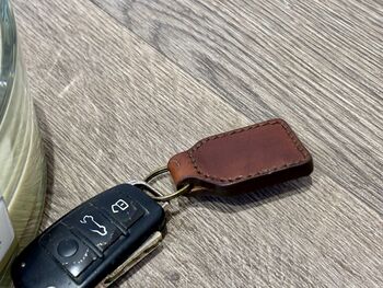 Personalised Brown Leather Key Fob, 7 of 8