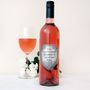 Personalised Rose Wine With Pewter Shield Label, thumbnail 1 of 3