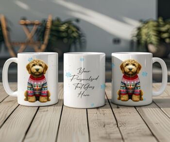 Personalised Labradoodle In Christmas Jumper Mug, 2 of 2