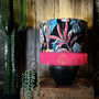 Acid Jungle Lampshade With Gold Lining And Fringing, thumbnail 3 of 12