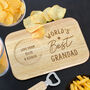 Personalised World's Best Wooden Coaster Tray, thumbnail 4 of 4