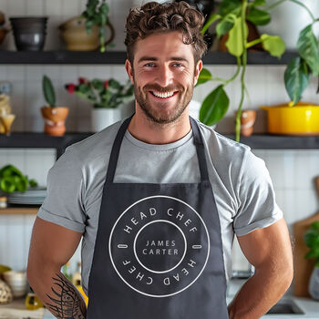 Personalised Head Chef Apron: Minimalist Style, 2 of 12
