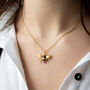 Gold Honey Bee Enamel Necklace, thumbnail 1 of 8