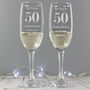 Personalised Anniversary Champagne Flutes, thumbnail 2 of 4