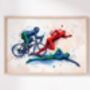 Custom Personalised Triathlon Print, thumbnail 4 of 7
