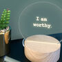 Personalised 'I Am Worthy' Mini Desk Lamp, thumbnail 1 of 3