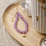Amethyst Stone Crystal Bracelet With Detail, thumbnail 1 of 5