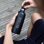 Personalised #Hydrate Reusable Black Water Bottle, thumbnail 6 of 6