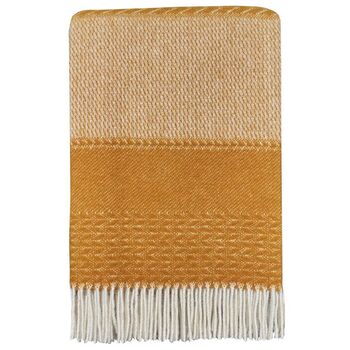 Uptown Wool Throw Ocre, 2 of 6