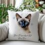 Personalised Siamese Cat Love Hearts Cushion Cover, thumbnail 2 of 2