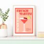 French Martini Cocktail Poster, thumbnail 3 of 6