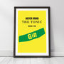 Personalised 'Never Mind The Tonic' Gin Print, thumbnail 2 of 2