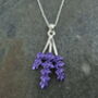 Lavender Purple Flower Pendant Necklace, thumbnail 2 of 4