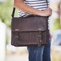 Leather Briefcase Messenger Bag, thumbnail 1 of 6