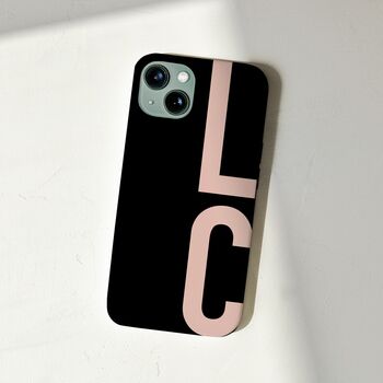 Personalised Black And Blush Phone Case, 2 of 7