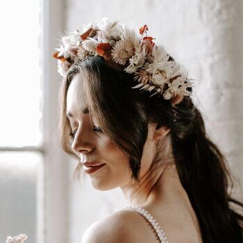 Fae Bridal Dried Flower Crown Wedding Headband, 3 of 4