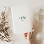 Wedding Thank You Cards White And Dark Green Florals, thumbnail 3 of 6