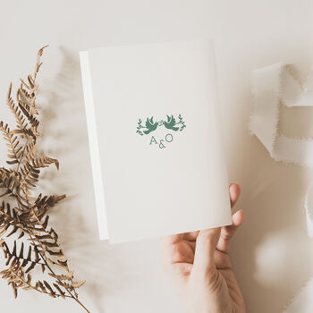 Wedding Thank You Cards White And Dark Green Florals, 3 of 6