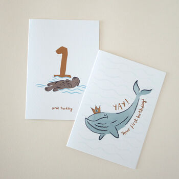 Whale First Birthday Card, 4 of 4