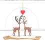 Kiss Me Deer On Driftwood Hanging Decoration, thumbnail 2 of 3
