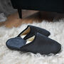 Men's Laether Slip On Slippers Grey, thumbnail 3 of 5