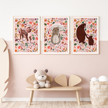 Woodland Mouse Nursery Print, 6 of 12