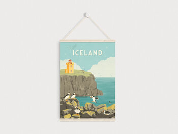 Visit Iceland Travel Poster Art Print, 6 of 8