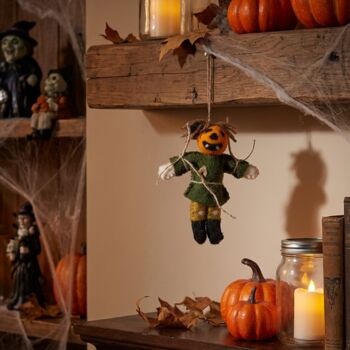 Handmade Pumpkin Scarecrow Halloween Hanging Decoration, 8 of 8