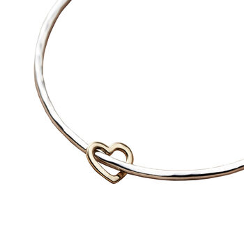 Personalised 9ct Gold Heart Bangle, 10 of 10