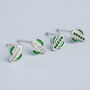 Sterling Silver Crystal Cactus Stud Earrings, thumbnail 3 of 4