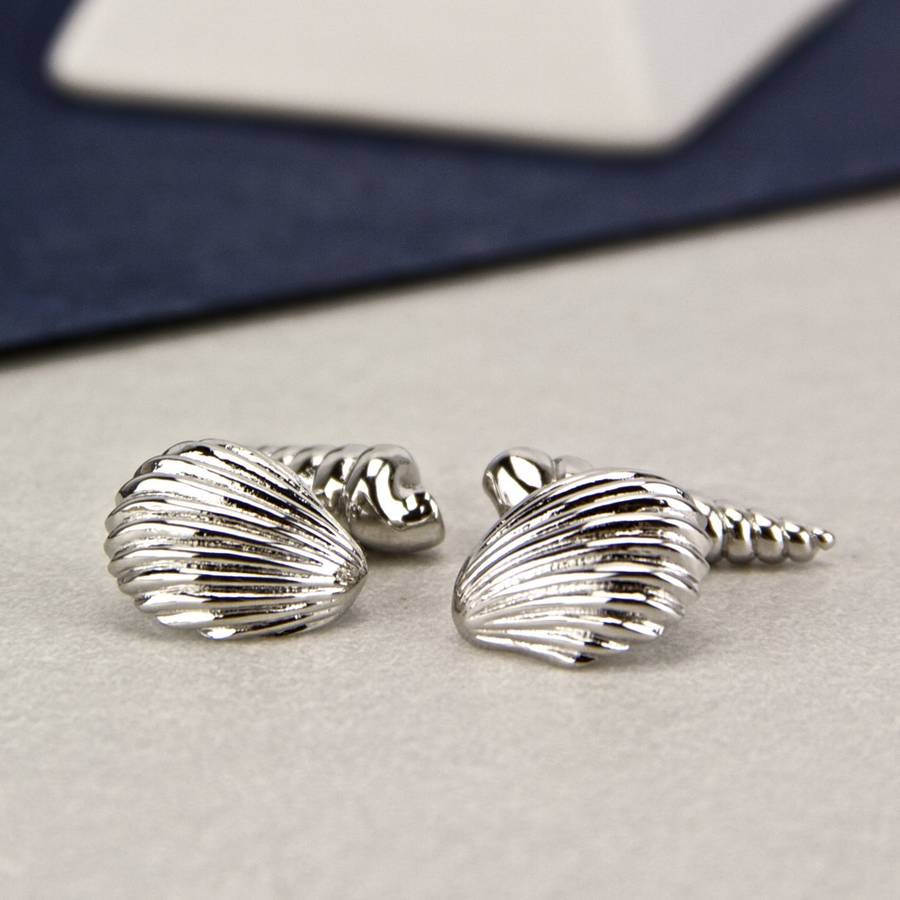 Image of Beach Shells Chain Cufflinks