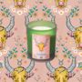 Taurus Zodiac Illustration Frosted Green Scented Candle, thumbnail 1 of 3