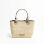 Monaco Beige Ombré Straw Mini Tote Beach Bag, thumbnail 2 of 5